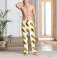thumbnail image 5 of Mens Pajama Pants - Soft Sleep & Lounge Pants for Men, Papaya Print Tropical Cuteness Casual PJ Bottoms Pants with Pockets, 5 of 5