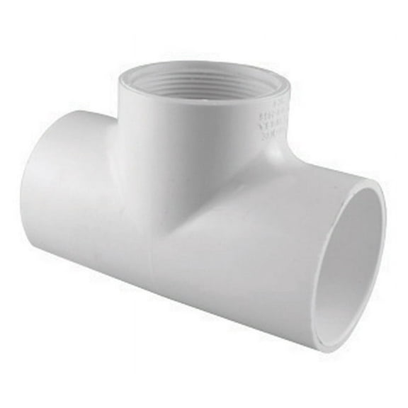Charlotte Pipe Reducing Tee Sch 40 Pvc 2 " X 2 " X 1-1/2 " White