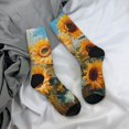 thumbnail image 5 of Pofeuu Sunflower Field Art Print Crew Socks, Adult Running Hiking Socks for Youth and Adult, 5 of 6