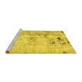 thumbnail image 2 of Ahgly Company Machine Washable Indoor Square Solid Yellow Modern Area Rugs, 6' Square, 2 of 4