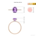 thumbnail image 4 of ANGARA Natural Thin Shank Cushion Cut 1.2 ct Amethyst Ring with Diamonds in 14K Rose Gold for Women (Size-8x6mm) | February Birthstone, Anniversary, Jewelry Gift for Women | Natural Amethyst Ring, 4 of 8