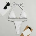 thumbnail image 3 of Women's Solid Multicolor Two Piece Swimsuit Tobikini With Removable Pads No Underwire Girls Swimsuits with Padding Women Swim Top Long Swim Tops Women with Bra plus Size Swimsuits for Women Swimming, 3 of 3