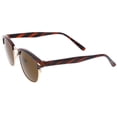 thumbnail image 4 of zeroUV - Classic Horn Rimmed Neutral Colored Lens Semi-Rimless Sunglasses 49mm - 49mm, 4 of 5