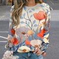 thumbnail image 2 of Watercolor Wildflowers Womens Oversized Sweatshirts Hoodies Crewneck Casual Tops Comfy FallWinter Clothes 2024, 2 of 7