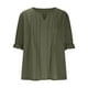 thumbnail image 5 of Tops casuales para mujer,Blusa de lentejuelas para mujer, manga corta, cuello en V, poliéster, corte holgado, informal, sopatenor, 5 of 9