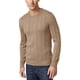 thumbnail image 1 of John Ashford suéter con textura de rayas para hombre, beige, pequeño, 1 of 1