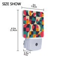 thumbnail image 4 of Yayeee LED Plug in Night Light for The Home with Auto Dusk to Dawn Light Sensors, 2 Pack, Retro Geometric, 4 of 6