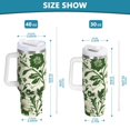 thumbnail image 6 of Yayeee 40oz Stainless Steel Tumbler with Straw and Handle Double-Wall Insulated Travel Water Bottle, Green Floral, 6 of 8