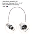 thumbnail image 2 of Conector de línea de suministro de grifo Uxcell de 32", G3/8 hembra x M10 macho, manguera de suministro de agua trenzada de acero inoxidable 304, paquete de 4, 2 of 7