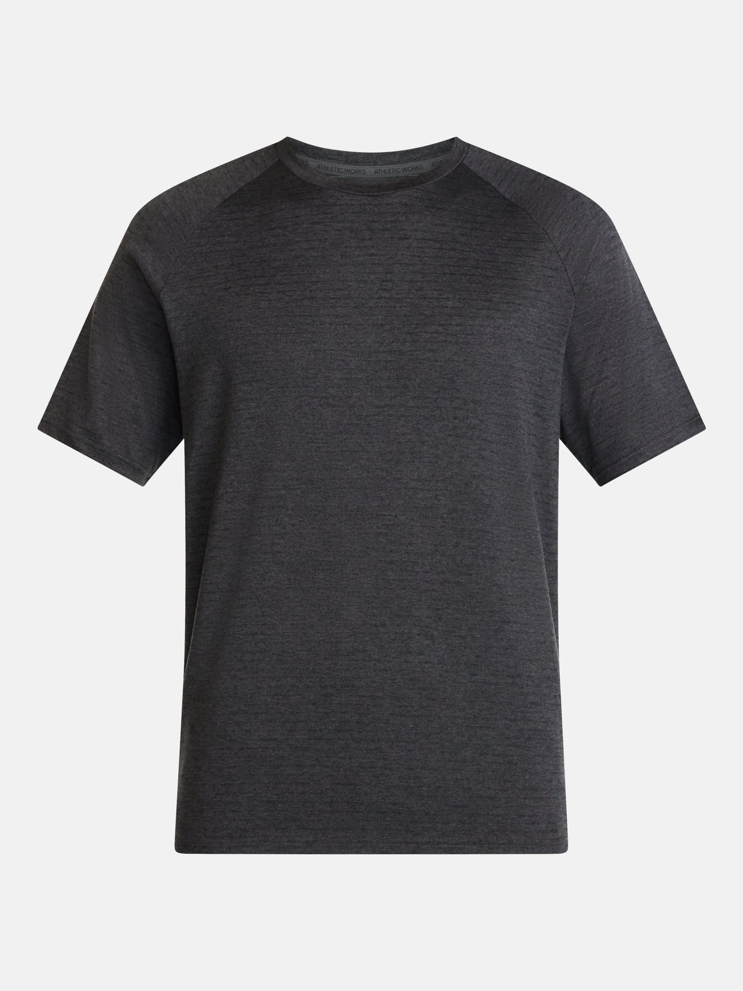 Athletic Works Men's Tonal Stripe Workout Shirt with Short Sleeves, Sizes XS-4XLT