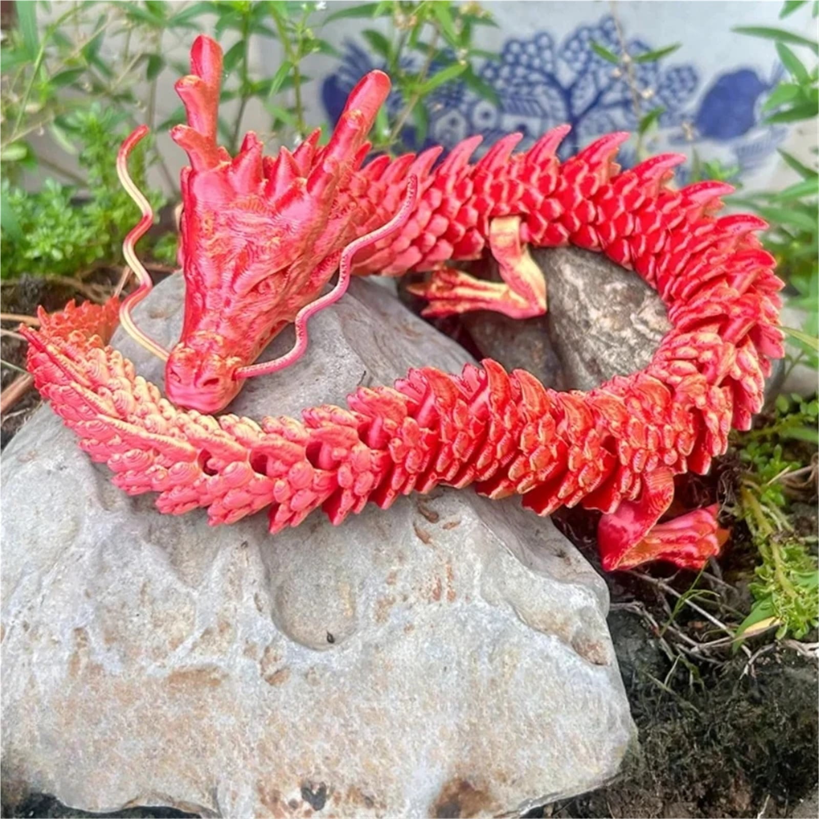1pc 3D Printed Gem Dragon Crystal Fidget Rotatable Articulated Dragon Ideal Gift ADHD For Birthdays