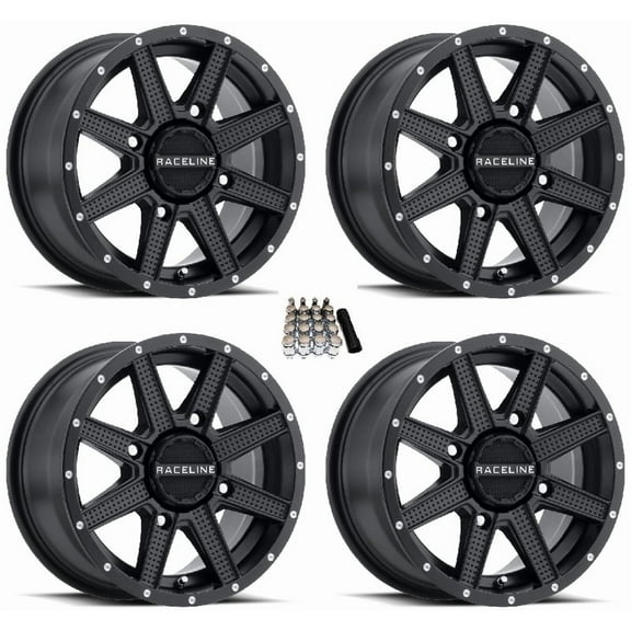 Raceline Hostage UTV Wheels/Rims Black 14" Kawasaki Mule Pro FXT