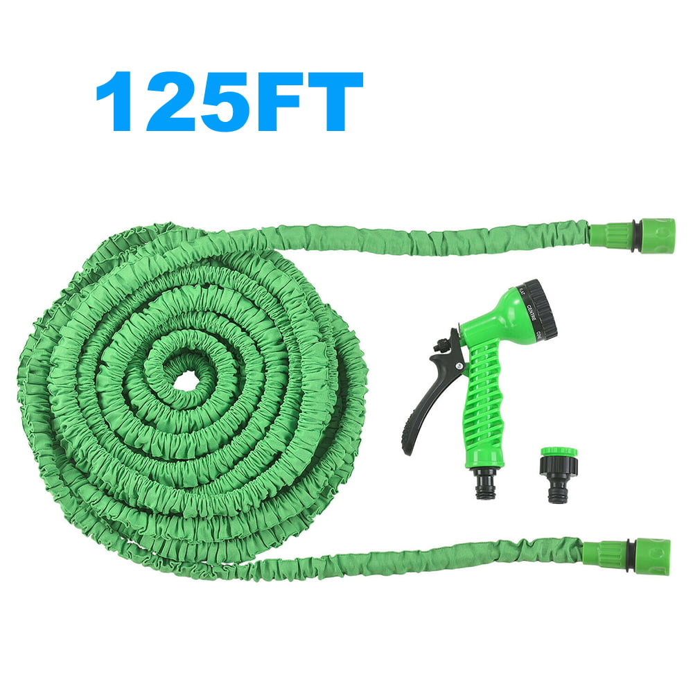 125FT Expandable Flexible Yard Garden Water Hose Pipe with Spray Nozzle Gun Cool 