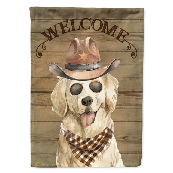 Carolines Treasures CK6333GF Golden Retriever 2 Country Dog Flag Garden Size  Small multicolor
