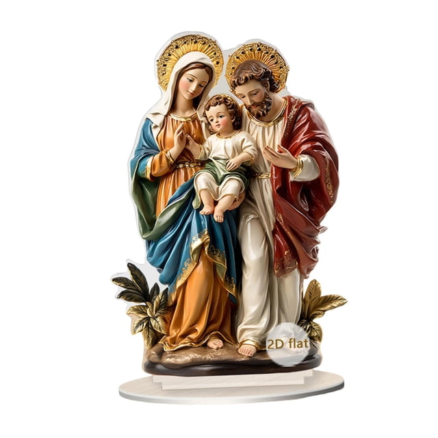 Decoración 2D de Sagrada , decoración religiosa para hogar, placa decorativa, regalo de cumpleaños, adorno navideño, letrero acrílico 134 cm x 20 cm