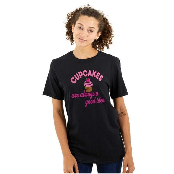 Cupcakes Good Idea Food Sweet Dessert Women's Plus Size Graphic Tee Brisco Brands 2X