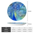 thumbnail image 2 of Disketp Peacock Ceramic Plate Dinner Plates Bone China Decorative Plates Art Ceramic Ornaments for Wall Hanging Decoration -6in, 2 of 6