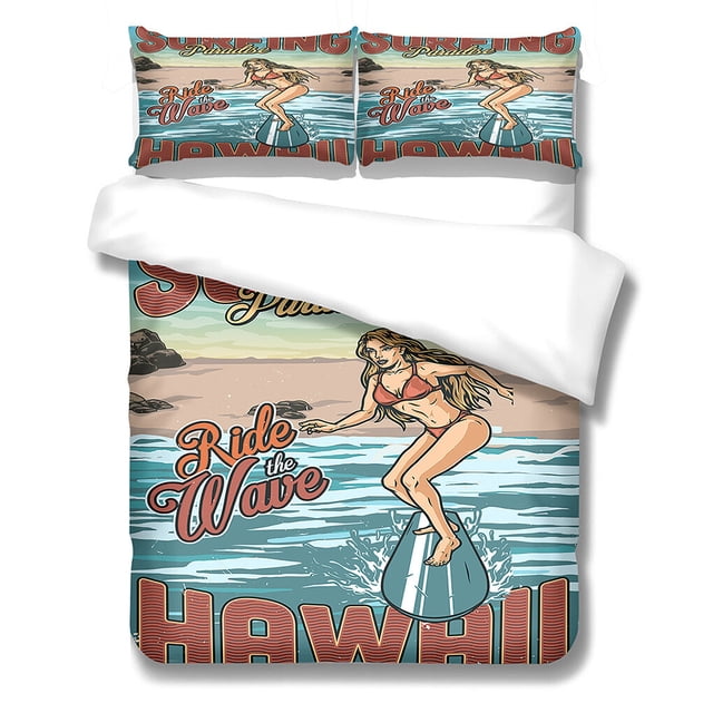 Kearding Funda de edredón de 3 piezas, fundas de almohada exquisitas, ropa de cama de fibra de poliéster de varios tamaños Multicolor, juego de Juegos de cama LYCLB210925009 L