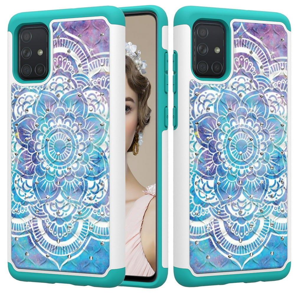 Dteck Case For Samsung Galaxy A51 4G (6.5 inches), Diamond Bling