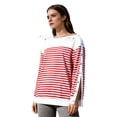 thumbnail image 1 of Moggemol Chemise Adaptative à Déchirer pour Femmes à Manches Longues avec Boutons-Pression, Vêtement de Récupération à l'Hôpital avec Poche, Rouge, TP, 1 of 7