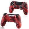 Insten Camouflage Camo Navy Red Silicone Skin Case for Sony PlayStation 4 PS4 Remote Controller