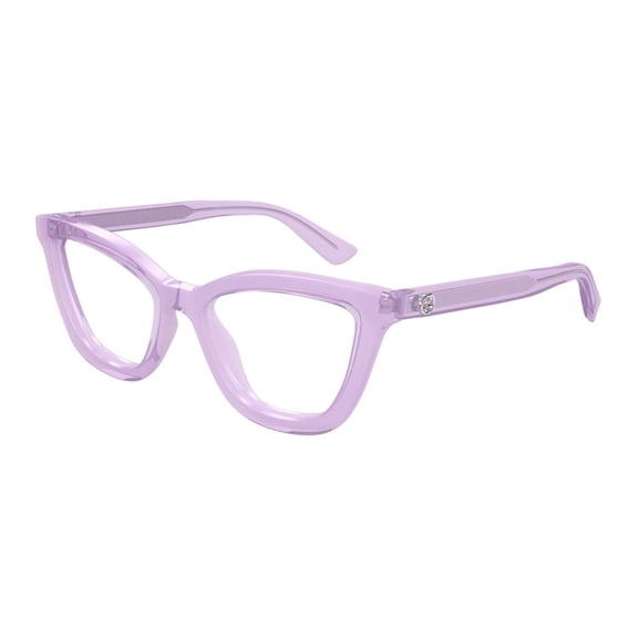 Gucci GG1686O 008 54mm Cat Eye Eyeglasses Women's Transparent Violet
