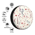 thumbnail image 4 of Sikiie Wildflower Watercolor 3 PVC Leather Spare Tire Wheel Cover Spare Tire Cover, for Car Truck SUV Camper Trailer Universal Fit(14-17in)-16 inch, 4 of 6