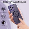 thumbnail image 2 of DUEDUE Magnetic iPhone 14 Pro Case,6.1" Compatible with Mag-Safe,Translucent Matte Slim Shockproof Cover Case for iPhone 14 Pro,Purple, 2 of 6