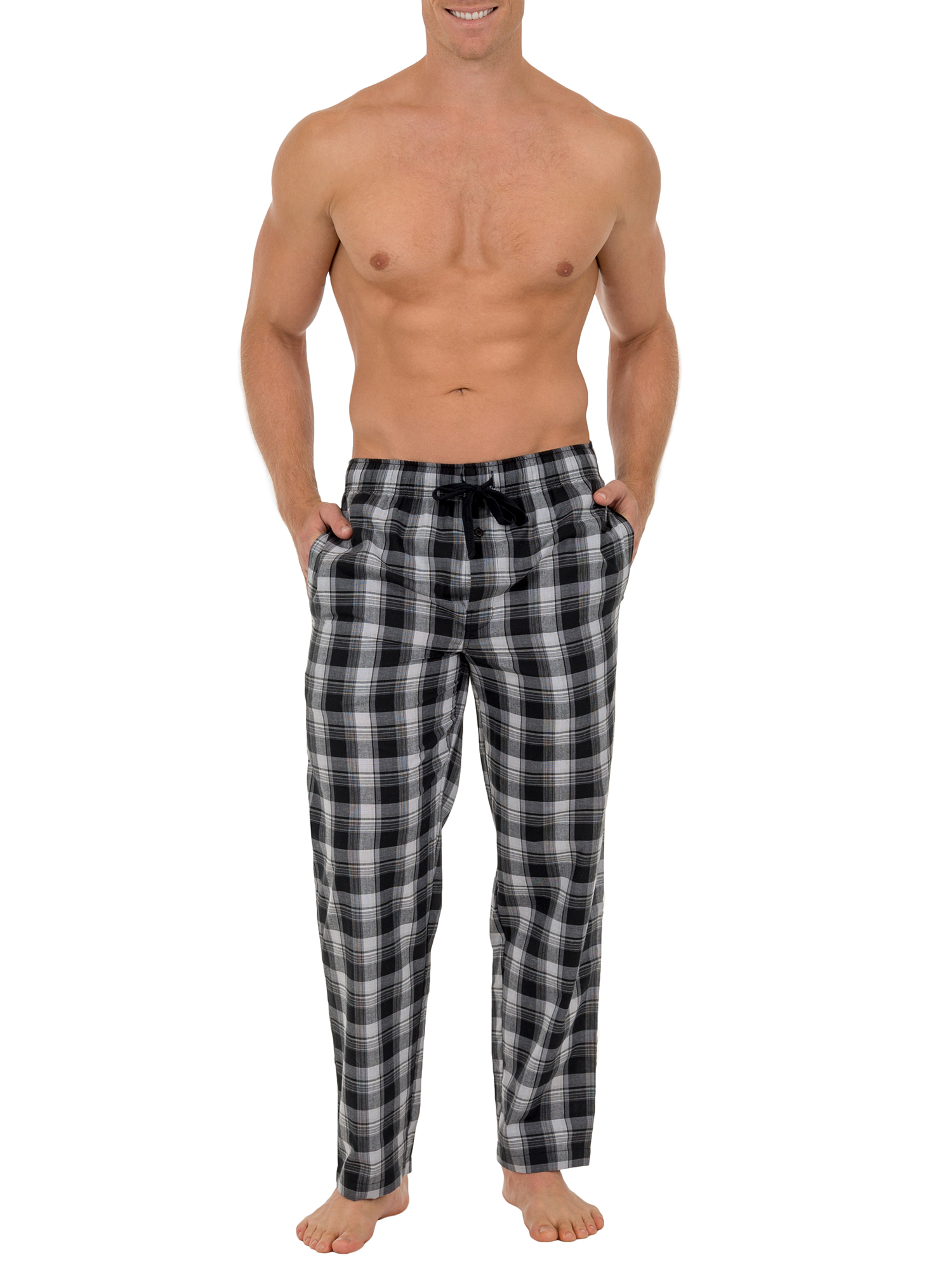 Fruit of the Loom Men's and Big Men's Microsanded Woven Plaid Pajama Pants, Sizes S-6XL & LT-3XLT - image 2 of 6