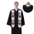 thumbnail image 4 of Daiia Cool Colorful Wolf Pattern Graduation Shawl Stole – Satin Graduation Stole Academic Stole Non-Slip Design-Sharp Corner, 4 of 7