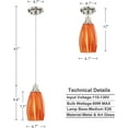 thumbnail image 3 of ZXNYH Milk Mini Glass Pendant Lights,Blown Art Glass Pendant Hanging Light Fixtures Kitchen Island Pendant Lamp Shade with Brushed Nickel Finish for Bar Counter,Hallway,Dining Room-3Pack, 3 of 7