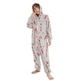 thumbnail image 5 of Soft Big Kids Onesie Pajamas Cozy Loose-Fit Jumpsuits for kids with Pockets for Christmas Lounge & Play Candy Cane and Gold Stars, 5 of 8