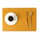 thumbnail image 1 of Xiao Hua Manteles individuales amarillos, tamaño 43*30cm, juego de 4 manteles individuales duraderos para mesa de cocina, material PVC, fáciles de limpiar y elegantes., 1 of 5
