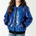 thumbnail image 6 of Tqyyweavej Toddler Boys Girls Sequin Bomber Jacket Glitter Zip Up Long Sleeve Jacket Sparkly Versatile Outwear Coat with Pockets for Party 2-13Y, 6 of 10