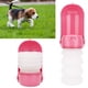 thumbnail image 4 of Botella de agua potable plegable portátil para viajes al aire libre para mascotas de silicona de 350 ml, hervidor para perros y gatos, color rosa, 4 of 11
