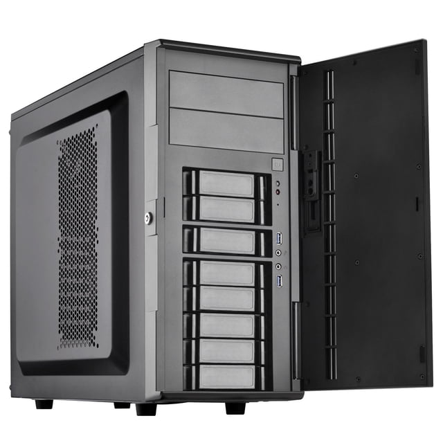 Estuche de almacenamiento NAS ATX SilverStone CS380B con Hot Swap, 8 x 3.5 pulgadas