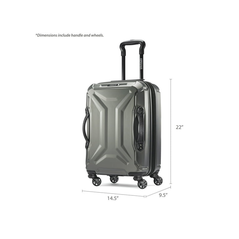 American Tourister Cargo Max Hardside Upright Carry-on Spinner Luggage, Olive -