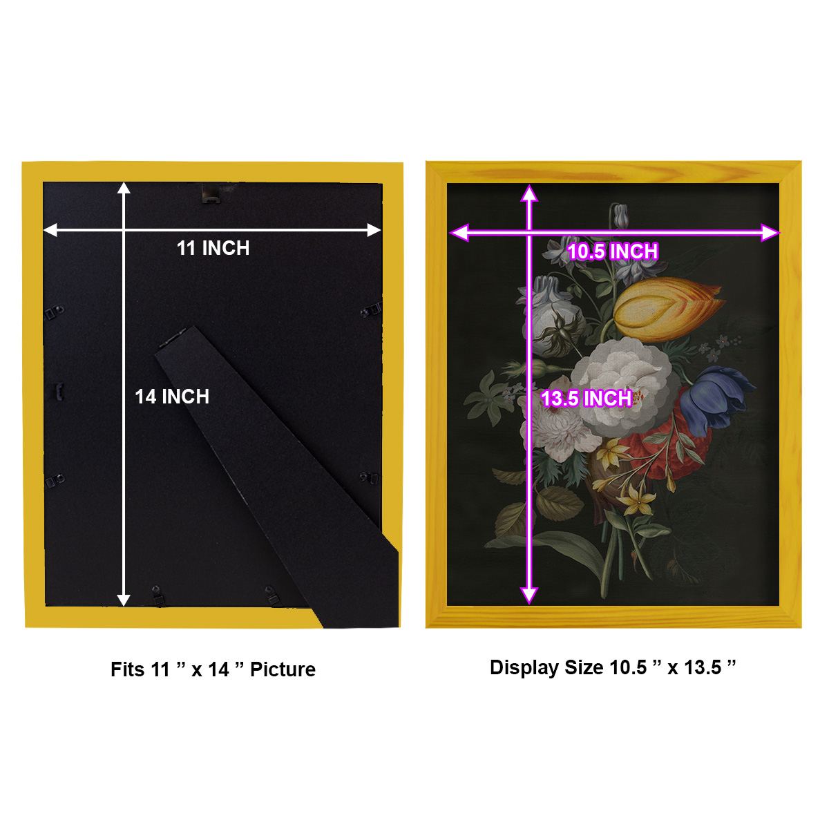 Dramatic Bouquet III -Framed Print w/glass-Sunflower Yellow