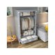 thumbnail image 5 of Portable Clothes Closet Rolling Door Wardrobe with Hanging Rack Non Woven Fabric Storage Organizer with Three Drawer Boxes, 5 of 5