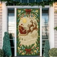 thumbnail image 5 of Aodebiao Rideau de Porte de Noël Décorations Imperméable Polyester Scène des Fêtes Toile de Fond Réutilisable Décoration Suspendue pour Porte pour Maison Vitrine Fête Festive Saisonnière Décoration Intérieure Extérieure, 5 of 5