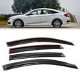 thumbnail image 4 of FIT FOR 2016-2020 10TH GEN HONDA CIVIC 4DR SEDAN MUGEN STYLE BLACK WINDOW VISOR, 4 of 9