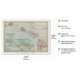 thumbnail image 2 of Hawaiian Islands - Pearl Harbor Honolulu - Vintage Map by J. Martin Miller c.1899 - Master Art Print 10in x 14in, 2 of 4