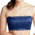 thumbnail image 2 of PEASKJP Tube Top Bra for Women Strapless Bra Bandeau Bra Blue S, 2 of 3