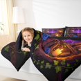 thumbnail image 4 of Homewish Hipple Skull Skeleton 7pcs Queen Bedding,Rose Flower Bookshelf Bedding Comforter Set Queen,Halloween Bed Set,Black Reversible, 4 of 8