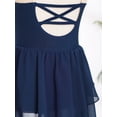 thumbnail image 6 of iiniim Kids Girls Figure Ice Skating Sparkle Sleeveless Gymnastics Leotard Ballet Lyrical Dance Dress Navy Blue 10, 6 of 7