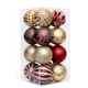 thumbnail image 1 of Bolas de Navidad decoración , Adornos para Árboles de Navidad Plástico, Regalos de Colgantes de Navidad, Bola de Decoración para Fiesta y FestivalOro Rojo1PCS, 1 of 4