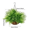 thumbnail image 3 of 1PC SaltIsle UV Resistant Lifelike Artificial Hanging Boston Fern in Basket, Artificial Ferns for Outdoors, Ferns Artificial Plants, Boston Fern for Porch Window Home Decor, 3 of 6