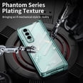 thumbnail image 2 of MonsDirect for 7.6 inch Samsung Galaxy Z Fold 2 5G 2020 Case, Clear Plating Frame Hard PC Back Shell With Screen Protector, Slim Anti-Drop Free Folding Hinge Protection for Galaxy Z Fold 2, Green, 2 of 7