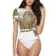 thumbnail image 1 of Balery Horse Rider In Field Body de cuello redondo de manga corta para mujer Tops de manga corta Tops básicos-Medium, 1 of 7