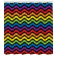 thumbnail image 3 of Ambesonne Chevron Shower Curtain, Jagged Zigzag Pattern, 69"Wx75"L, Multicolor, 3 of 3